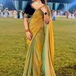 Saree Mall Bronze Silk Embellished Saree with Blouse Piece image 2