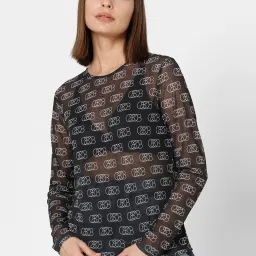 Vero Moda Black & White Printed Top image 2