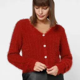 Vero Moda Red Regular Fit Cardigan image 2