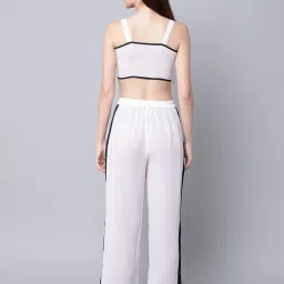 aoba Erotissch White Plain Beachwear Co-Ord Set image 2