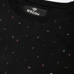 WROGN Men Black & Red Printed Sweatshirt image 2
