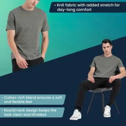 Red Tape Green Regular Fit Striped T-Shirt image 2