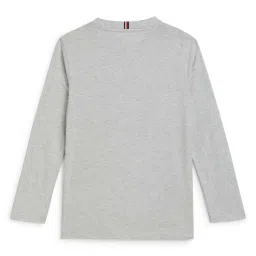 Tommy Hilfiger Kids Grey Heather Logo Regular Fit T-Shirt image 2