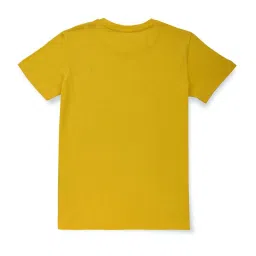 Palm Tree Boys Yellow Cotton Regular Fit T-Shirt image 2