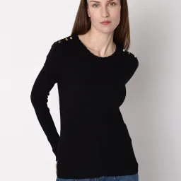 Vero Moda Black Regular Fit Pullover image 2