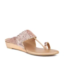 Inc.5 Women's Rose Gold Toe Ring Wedges image 2