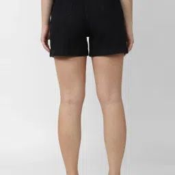 Van Heusen Black Cotton Mid Rise Shorts image 2
