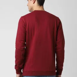 Peter England University Maroon Slim Fit Printed Sweatshirt image 2