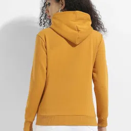 Campus Sutra Mustard Cotton Sweatshirt image 2