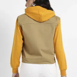Campus Sutra Yellow Cotton Jacket image 2