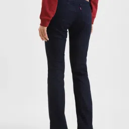 Levi's 715 Dark Blue Bootcut Mid Rise Jeans image 2
