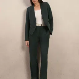 Vero Moda Darkest Spruce Straight Fit Trousers image 5