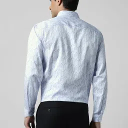 van heusen V Dot Blue Slim Fit Printed Shirt image 2