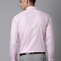 Louis Philippe Pink Cotton Regular Fit Shirt image 2