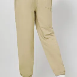 Styli Beige Relaxed Fit Cotton Joggers image 2