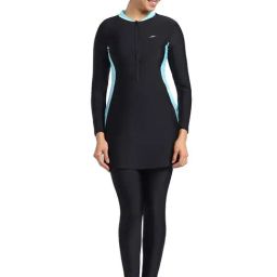 Speedo Black Plain Two Piece Swimwear-picture-11