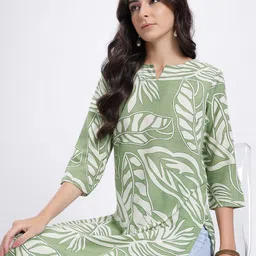 Anouk Rustic Floral Print Straight Kurta image 1