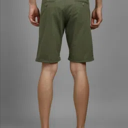 Louis Philippe Green Cotton Slim Fit Shorts image 2