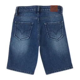 Pepe Jeans Kids Blue Distressed Denim Shorts image 2