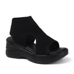 TRYME Women's Black Sling Back Sandals image 2