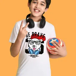 NUSYL Boys Graphic Printed Round Neck Cotton T-shirt-picture-38