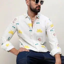 Campus Sutra White Regular Fit Printed Shirt-picture-23