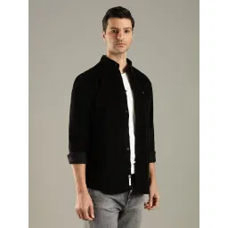 Tommy Hilfiger Black Cotton Regular Fit Shirt image 4