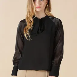 Gipsy Black Georgette Top-picture-20