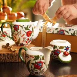 Pure Home and Living Multicolour Bone China Tea Set-image-68