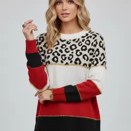 bebe Women Quirky Printed Pullover-image-18
