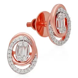 Malabar Gold and Diamonds 18k IGI Certified Diamond Rose Gold Stud Earrings for Women-picture-38