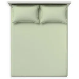 DDecor Green Cotton 180TC Bedsheet with 2 Pillow Cover image 3