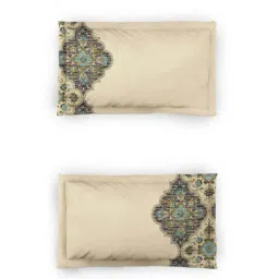 DDecor Blue Cotton 145TC Printed Bedsheet with 2 Pillow Cover image 4