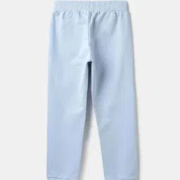 United Colors Of Benetton Blue Cotton Regular Fit Embroidered Trackpants image 2