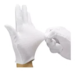 Swavind Safety Hand Gloves Lint-Free Nylon White Free Size (Pack of 120 Pair) image 5