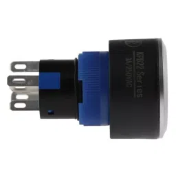 RS PRO Illuminated Push Button Switch Panel Mount 22.2 mm Cutout SPDT Blue LED 250 V AC, 1758234 image 2