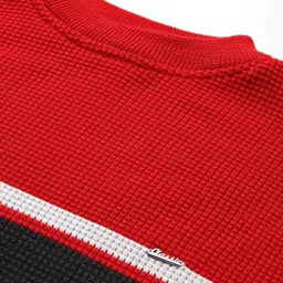 The Roadster Lifestyle Co Striped Woolen Round Neck Winter Wear Pullover image 2