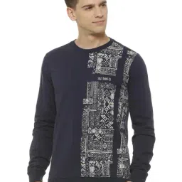Allen Solly Navy Full Sleeves Printed Sweatshirt-image-5