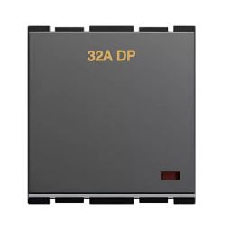 Goldmedal Double Pole Switch with LED Indicator Cloud 9 32 A 2 Module Titanium Grey, GF012031-picture-42