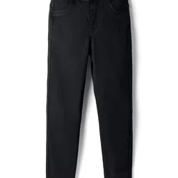 Pine Kids Denim Woven Ankle Length Washed Jeggings - Black-picture-17