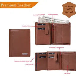 BAGMAN Men Leather Two Fold Wallet image 4