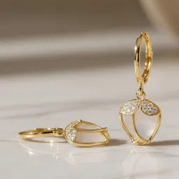 MEENAZ Floral Drop Earrings image 2