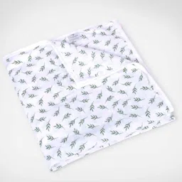 Theoni 100% Organic Cotton Snuggle Balnket-Hedge Green Leaf image 3