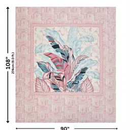 JAIPUR FABRIC Pink & White Floral 180 TC King Bedsheet with 2 Pillow Covers image 2