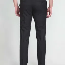 Arrow Black Regular Fit Self Pattern Trousers image 2