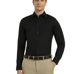 Allen Solly Black Cotton Slim Fit Shirt-picture-28