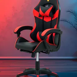 Royaloak Black & Red Adjustable Study ArmChair-picture-31