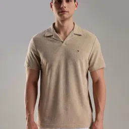 TOMMY HILFIGER Beige Regular Fit Cotton Polo T-Shirt-picture-22