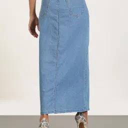 showoffff Showoff Blue Regular Fit Skirt image 2