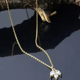 Accessorize London Real Gold-Plated Z Sparkle Pendant Necklace-picture-28